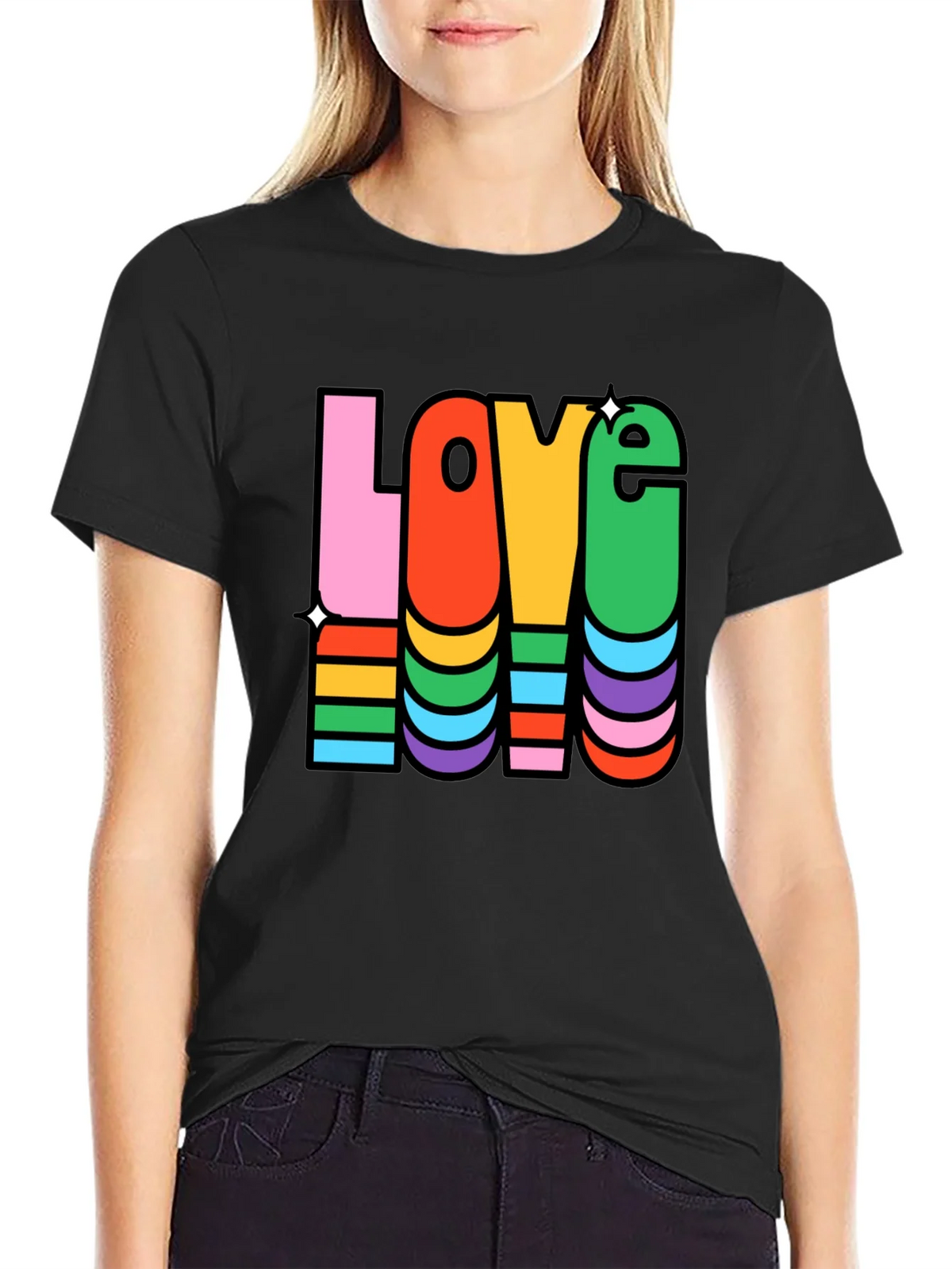 Rainbow LOVE Graphic Tee product image 2