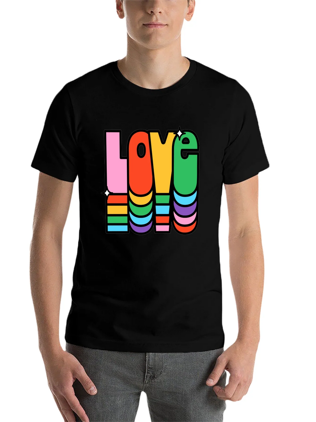 Rainbow LOVE Graphic Tee product image 4