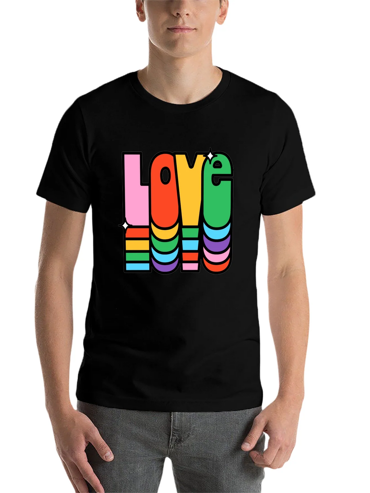 Rainbow LOVE Graphic Tee product image 4