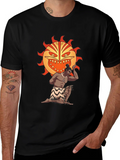 Tiki Man Sun Graphic T-Shirt - Black product image 1