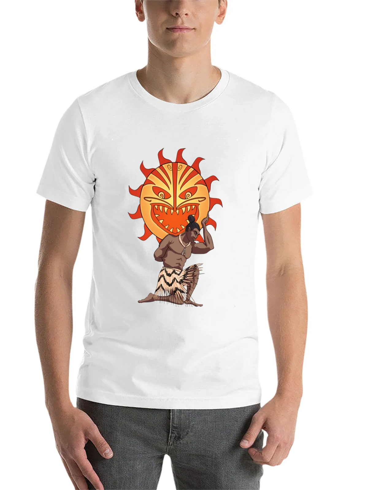 Tiki Man Sun Graphic T-Shirt - Black product image 10
