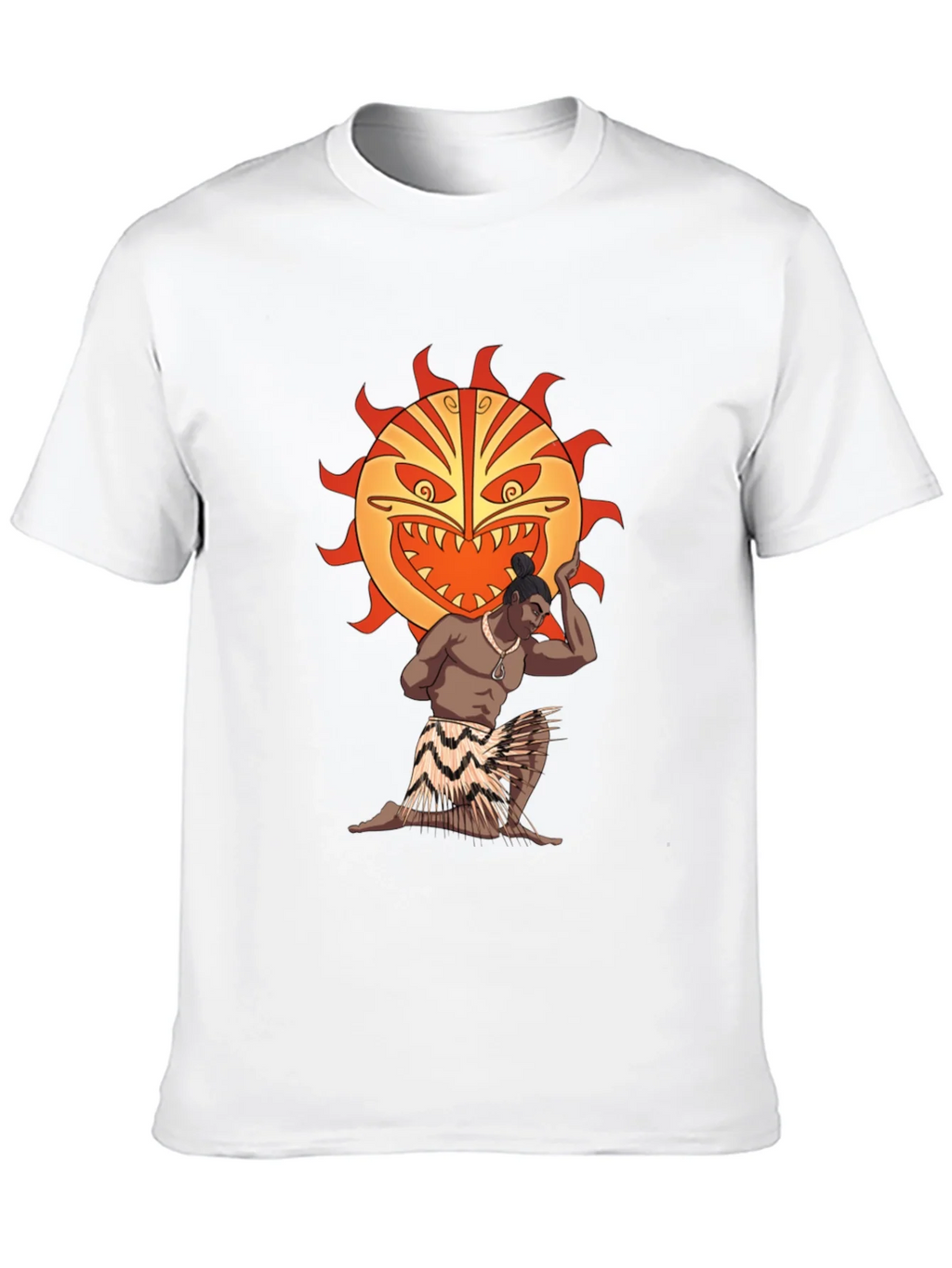 Tiki Man Sun Graphic T-Shirt - Black product image 9