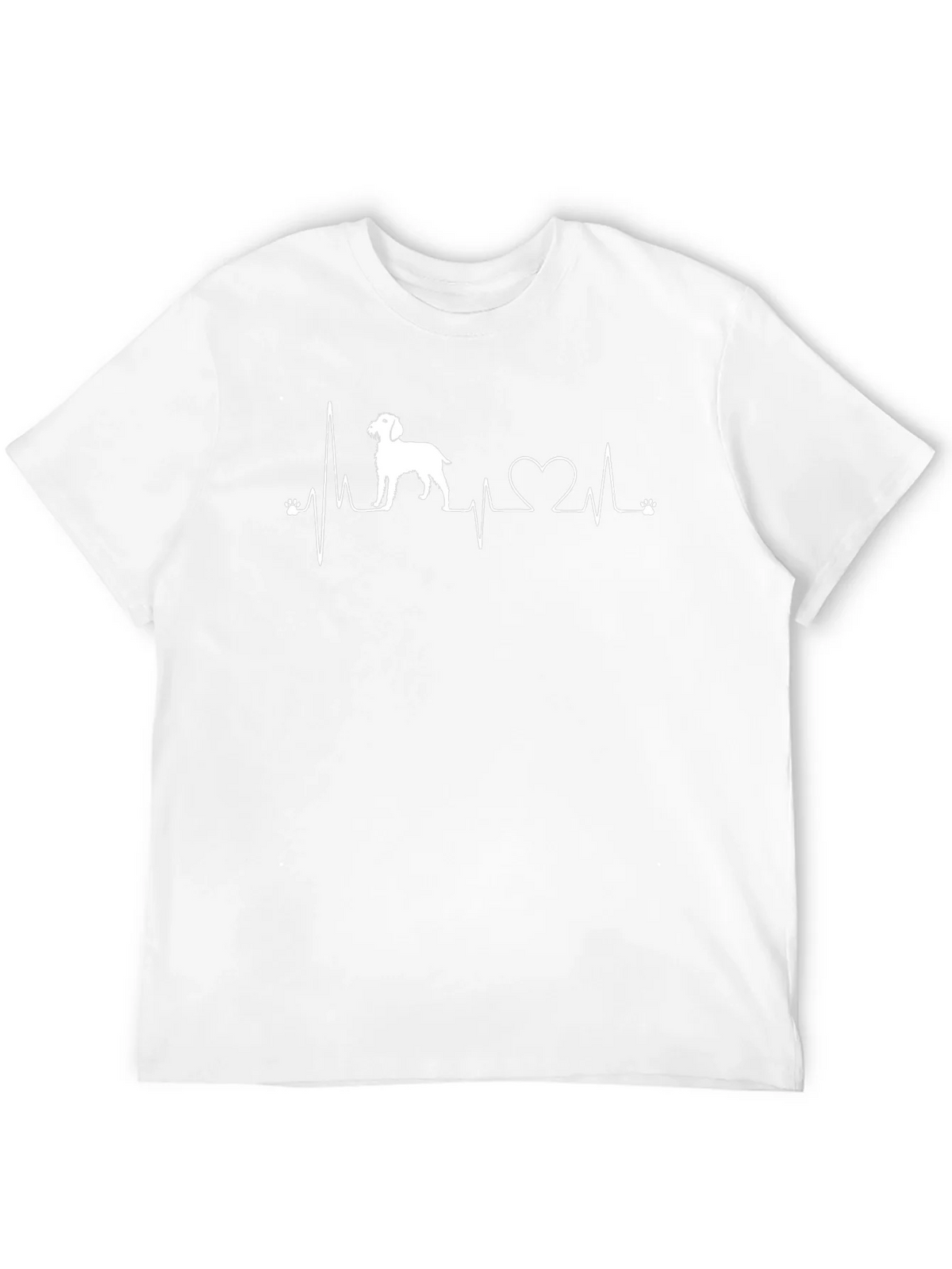 Dog Lover Heartbeat T-Shirt - Black Crew Neck Tee product image 11