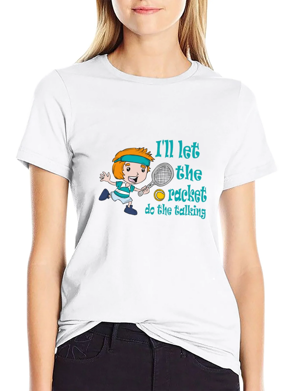 Tennis Player Cartoon T-Shirt product image 8