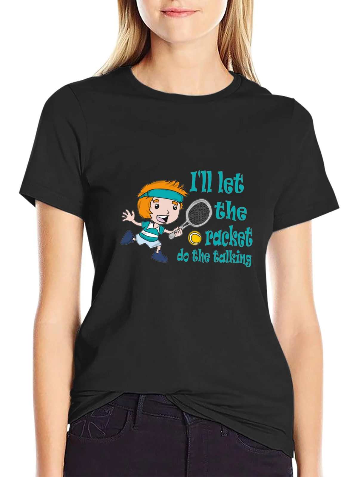 Tennis Player Cartoon T-Shirt product image 2