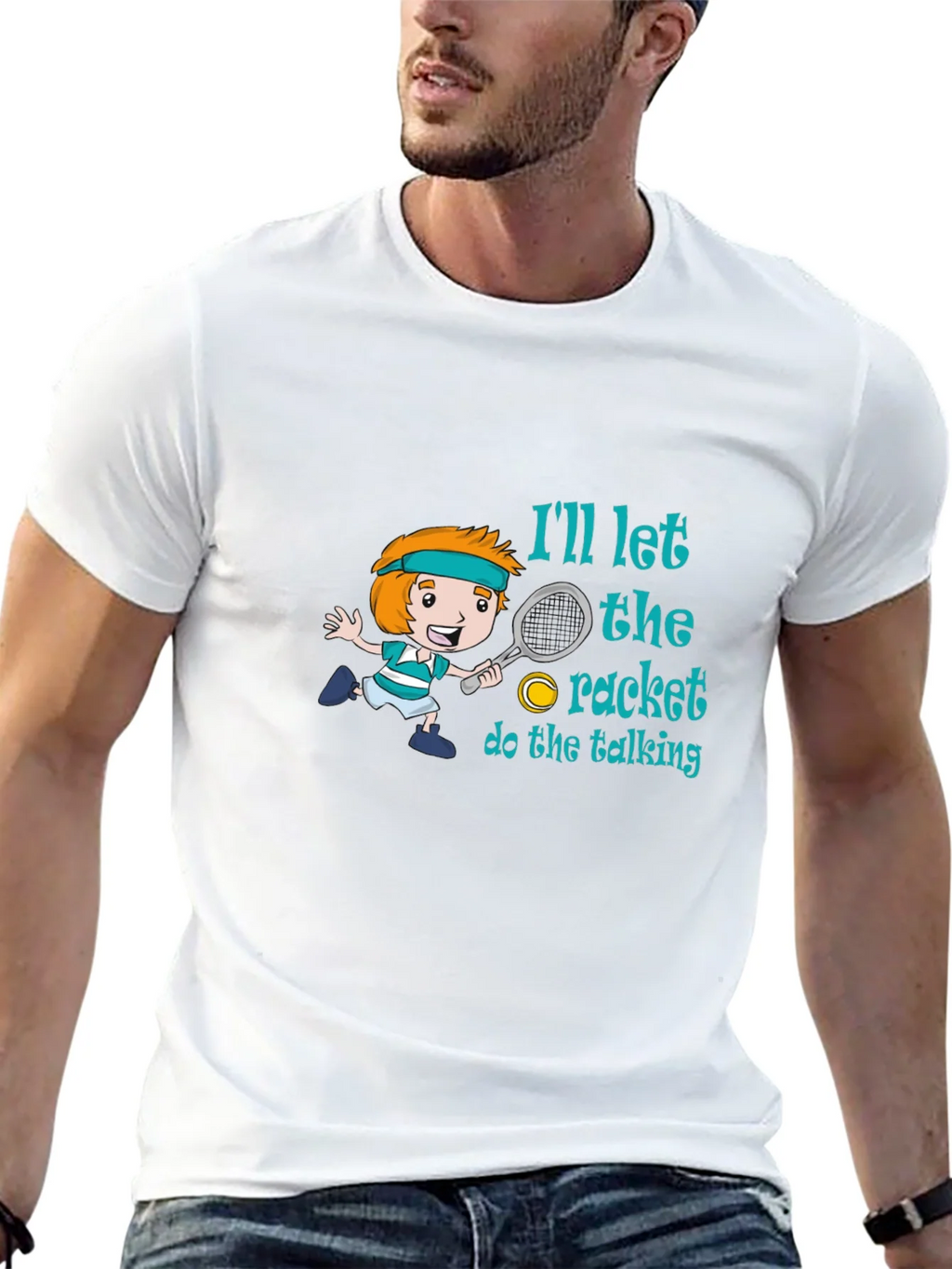 Tennis Player Cartoon T-Shirt product image 12