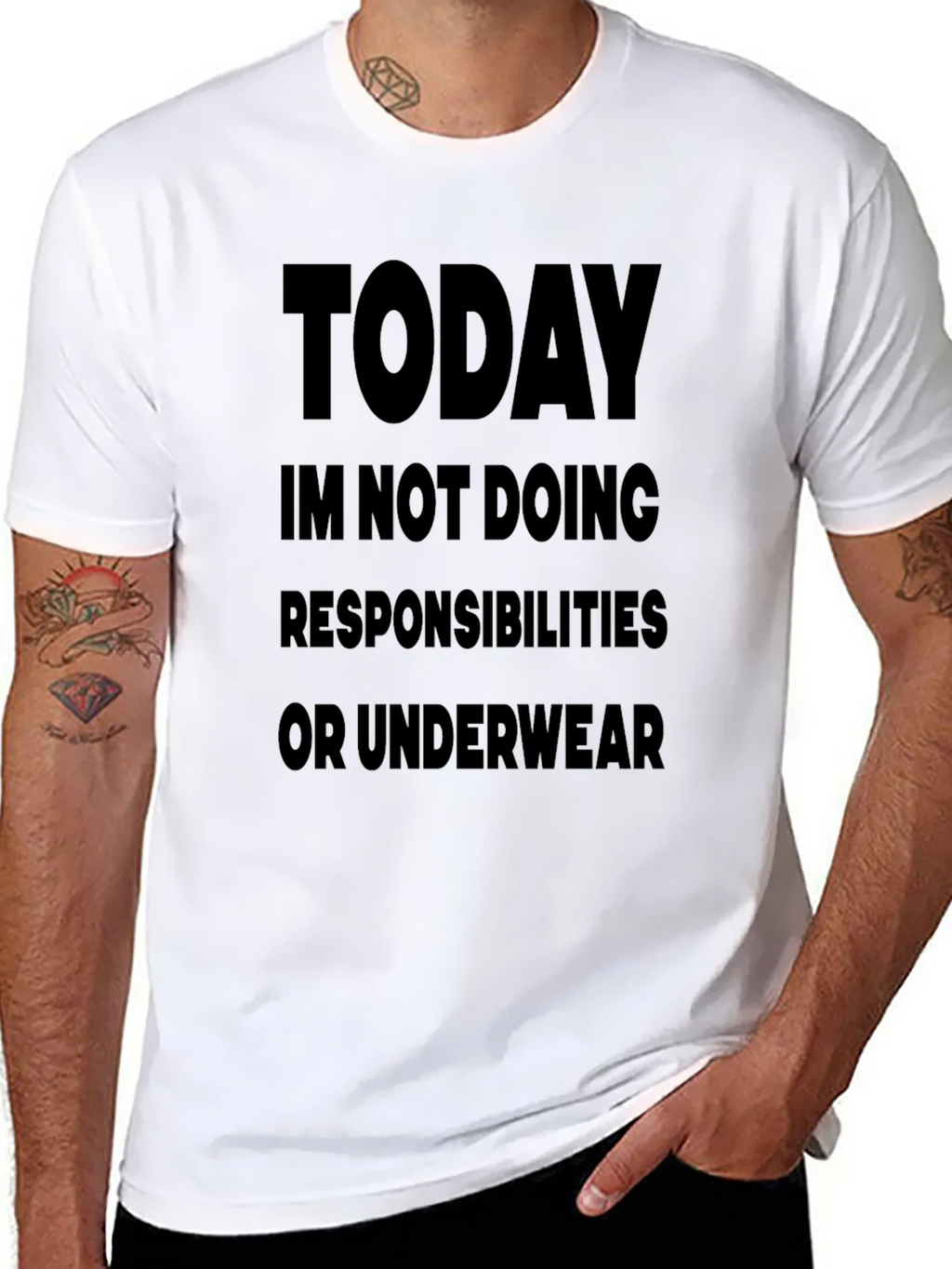 Today Im Not Doing Responsibilities Black T-Shirt product image 7