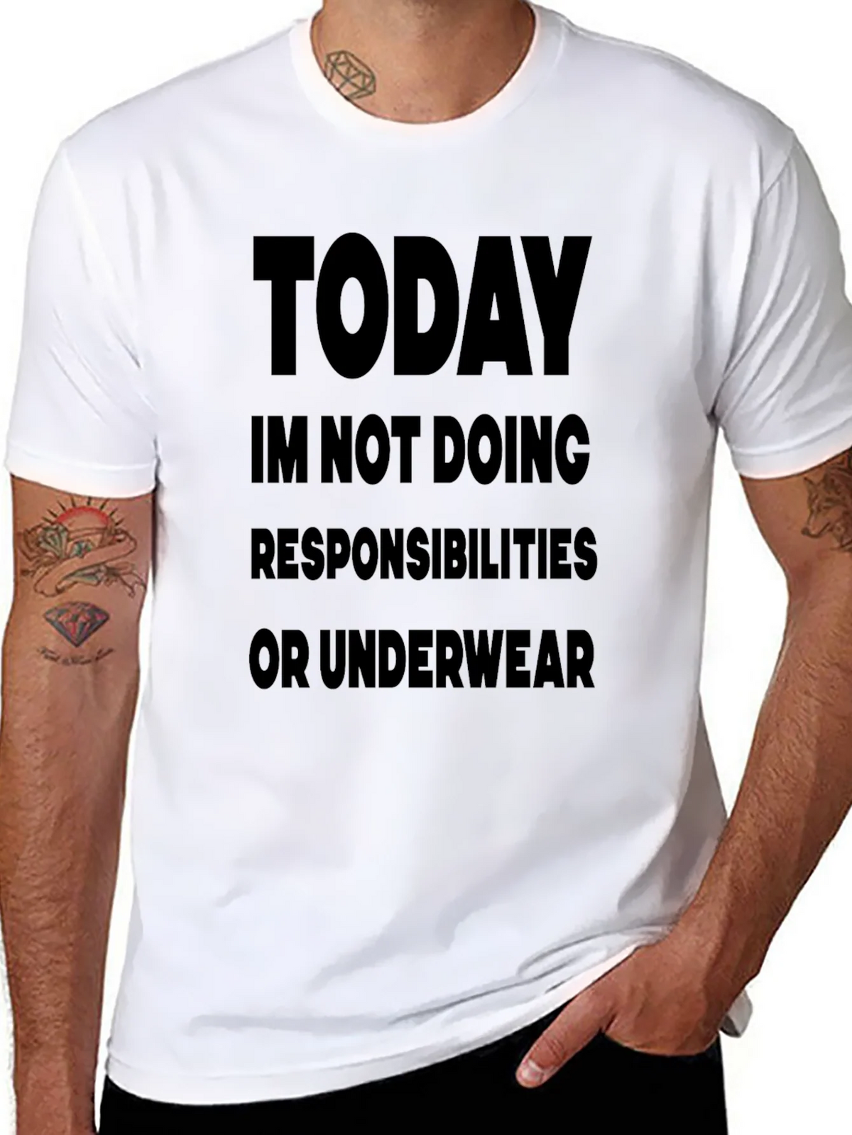 Today Im Not Doing Responsibilities Black T-Shirt product image 7