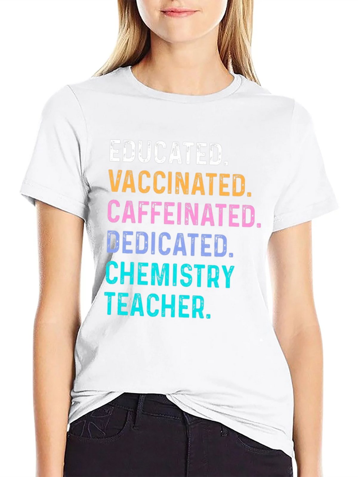 Educated Vaccinated Chemistry Teacher T-Shirt product image 8
