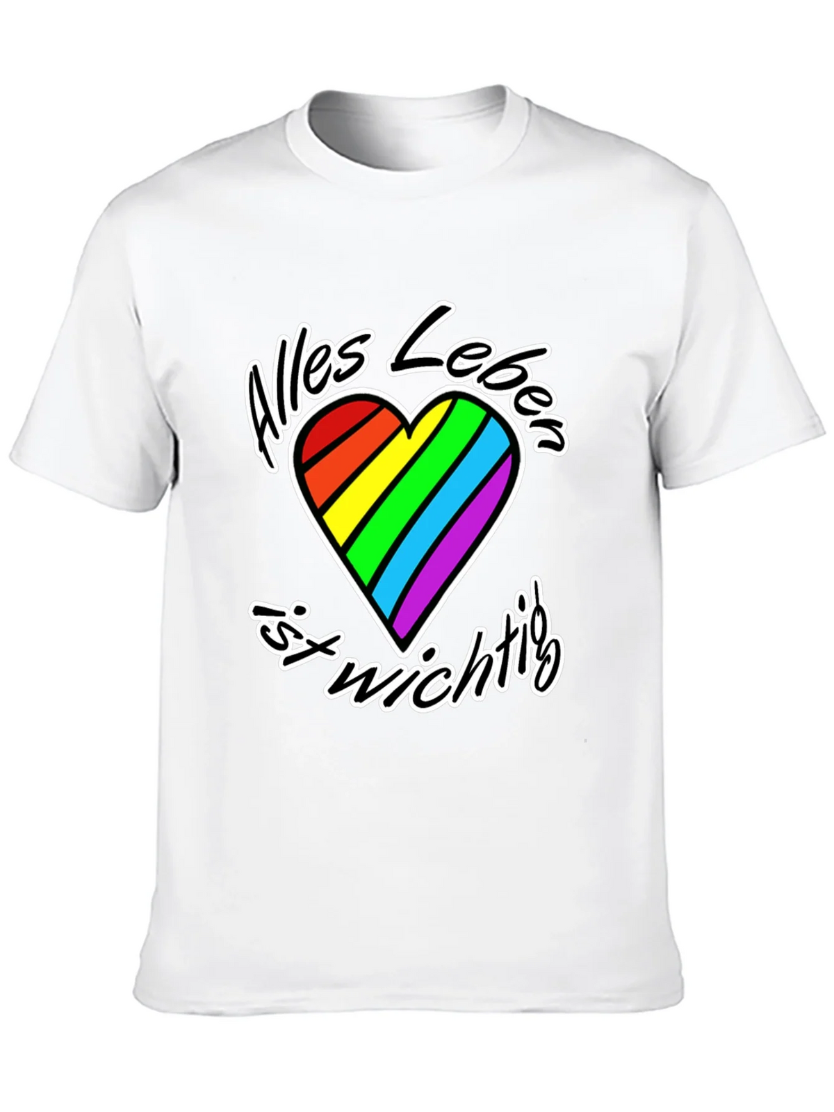 Rainbow Heart Alles Leben T-Shirt product image 9
