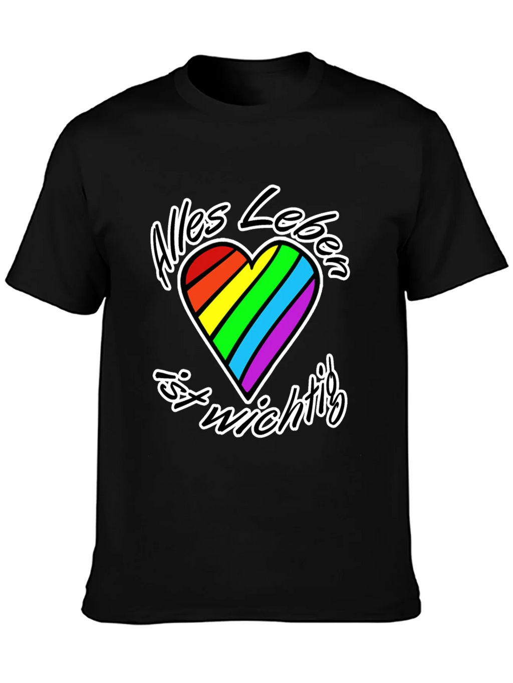 Rainbow Heart Alles Leben T-Shirt product image 3