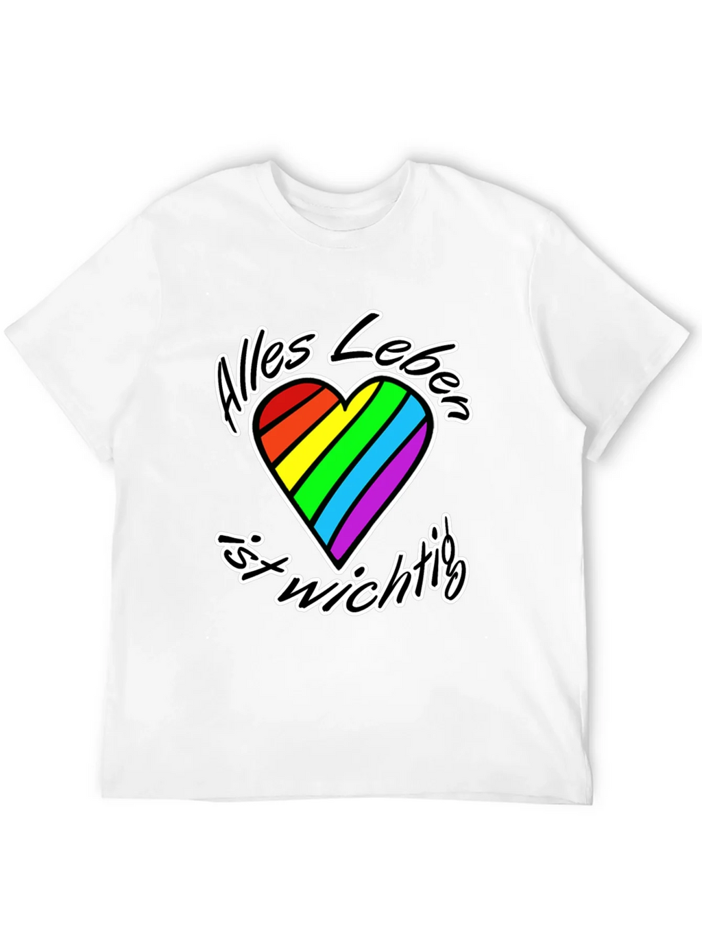 Rainbow Heart Alles Leben T-Shirt product image 11