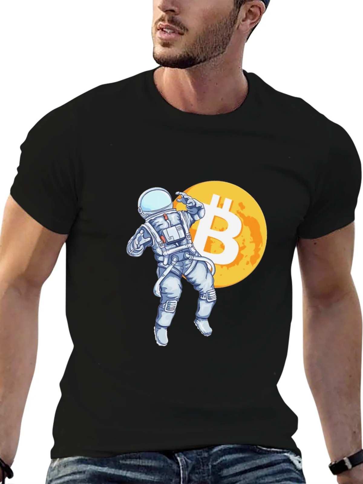 Bitcoin Astronaut T-Shirt - Crypto Moon Landing product image 6