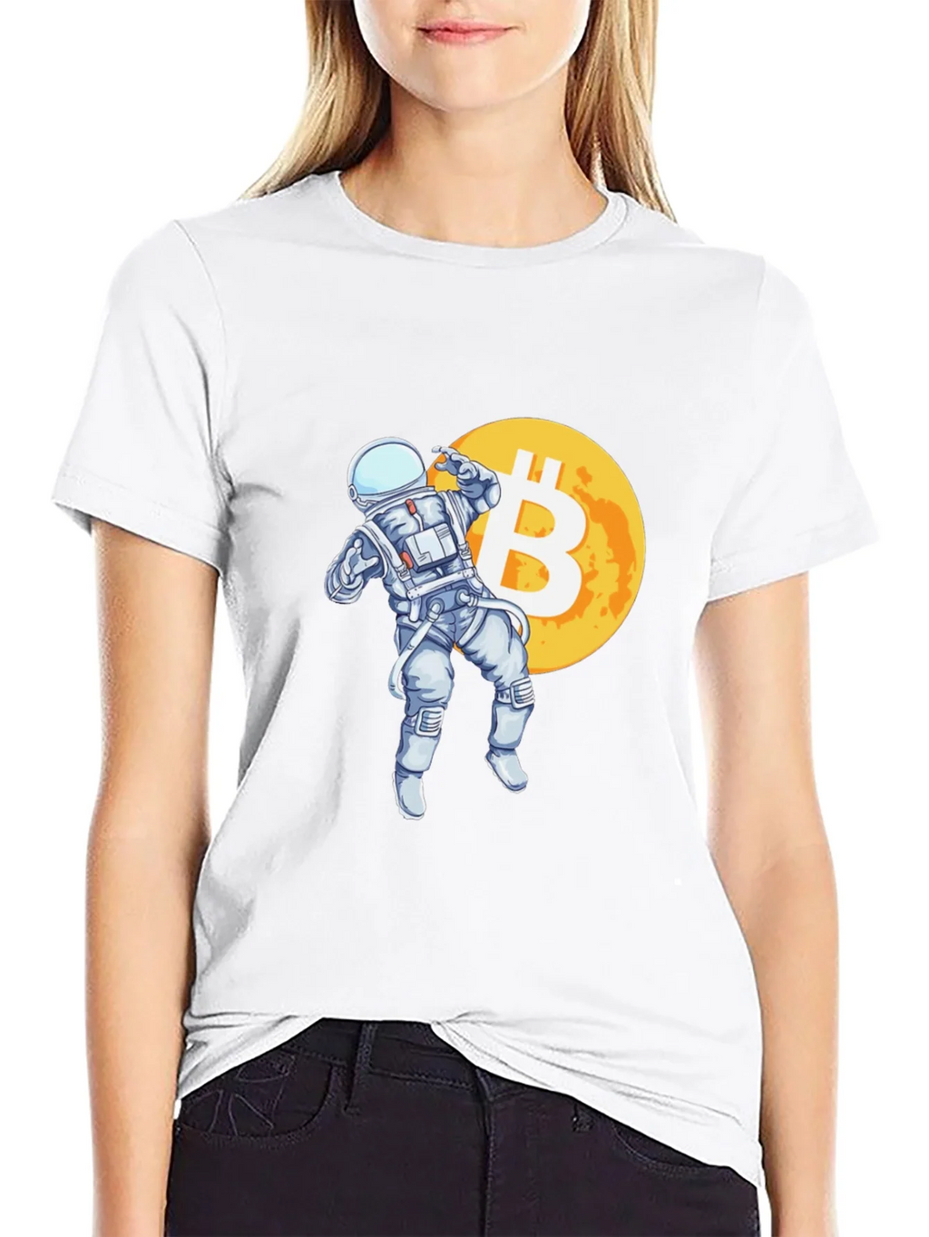 Bitcoin Astronaut T-Shirt - Crypto Moon Landing product image 8