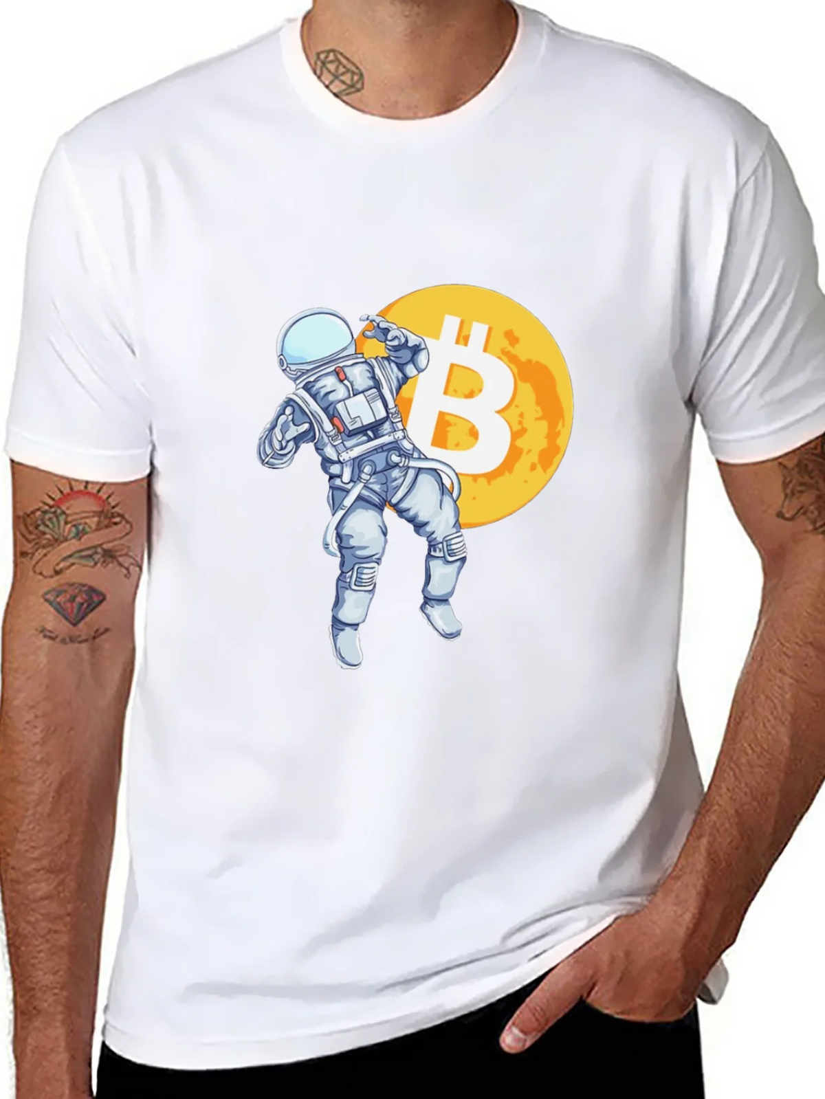 Bitcoin Astronaut T-Shirt - Crypto Moon Landing product image 7