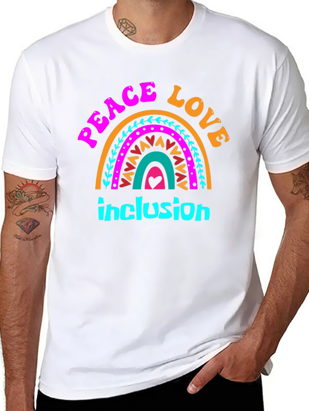 Peace Love Inclusion Graphic Tee product image 4
