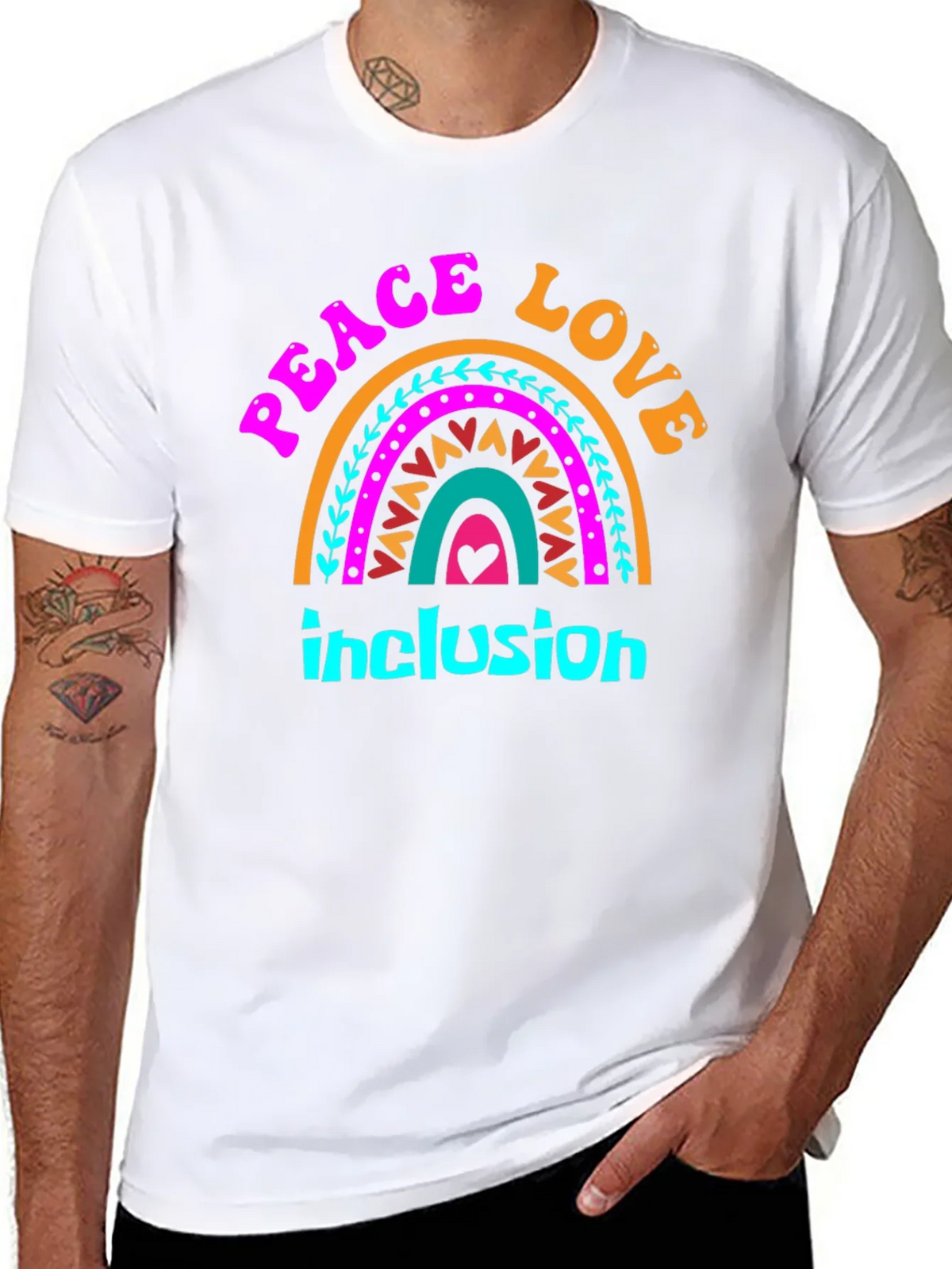 Peace Love Inclusion Graphic Tee product image 4