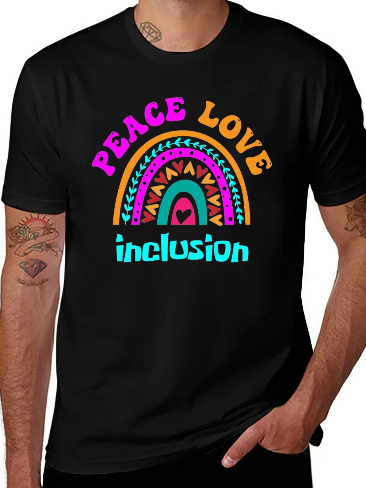Peace Love Inclusion Graphic Tee product image 1