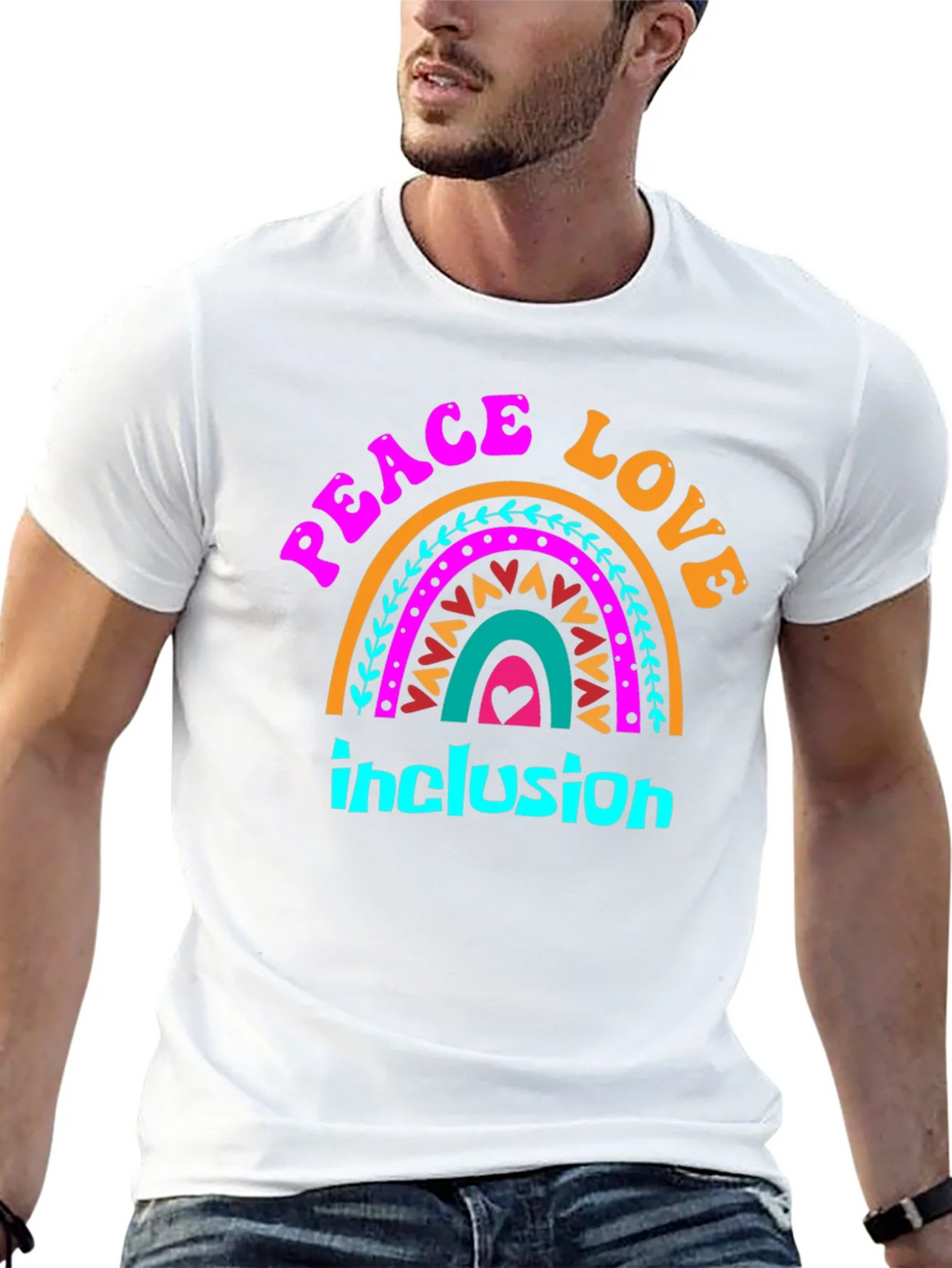 Peace Love Inclusion Graphic Tee product image 9