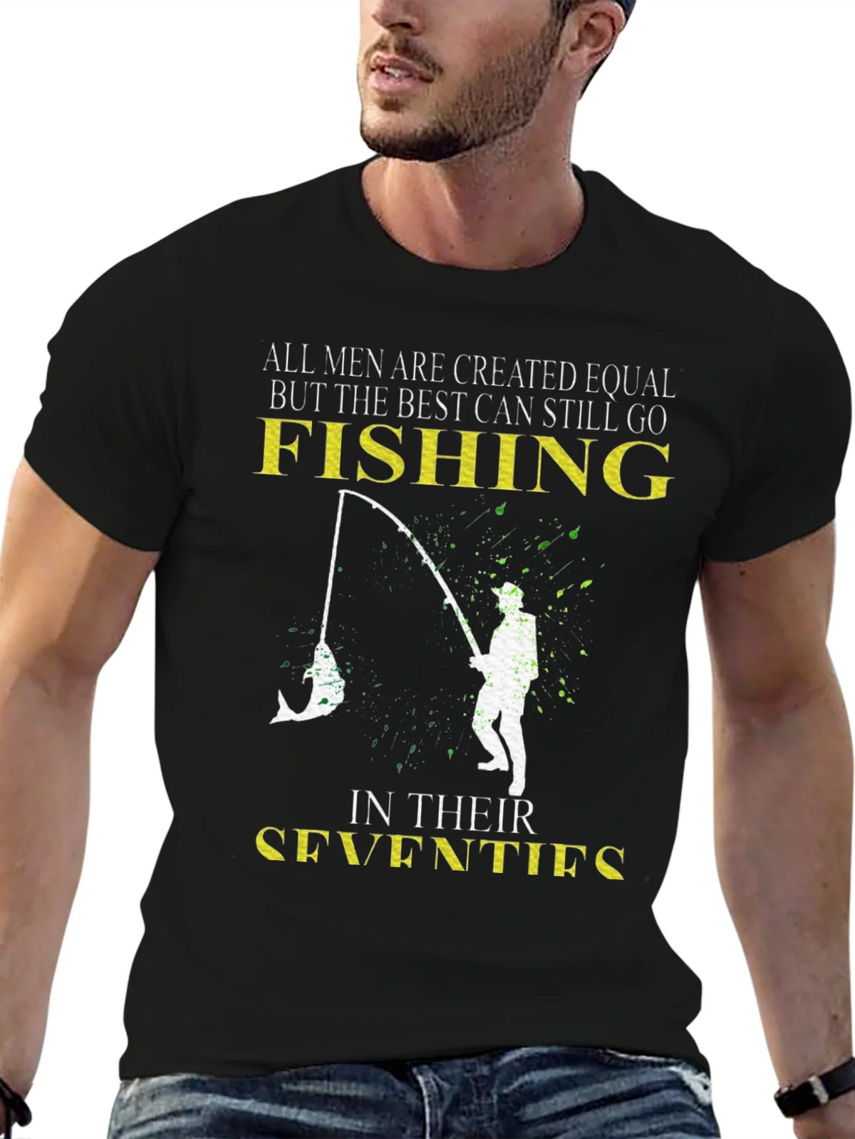 Fishing in Their Seventies Mens T-Shirt product image 6