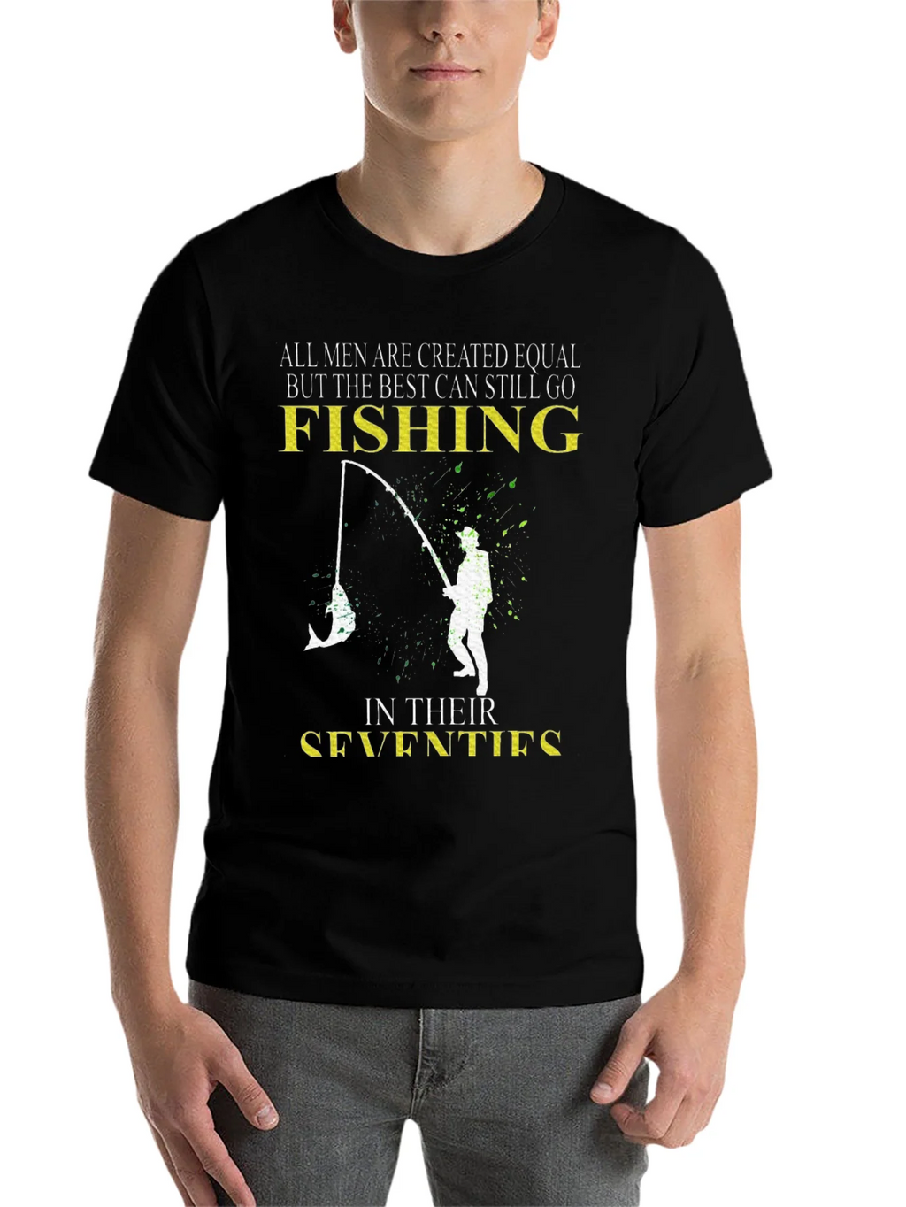 Fishing in Their Seventies Mens T-Shirt product image 4