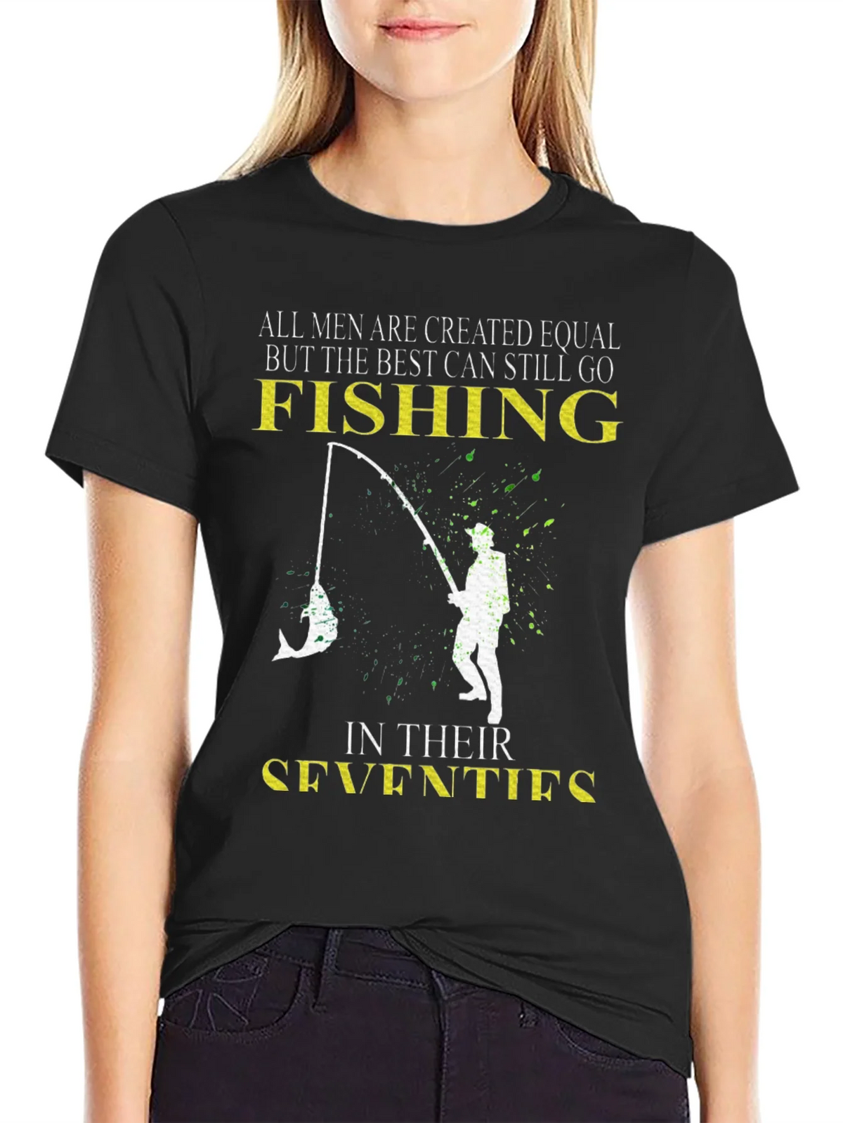 Fishing in Their Seventies Mens T-Shirt product image 2