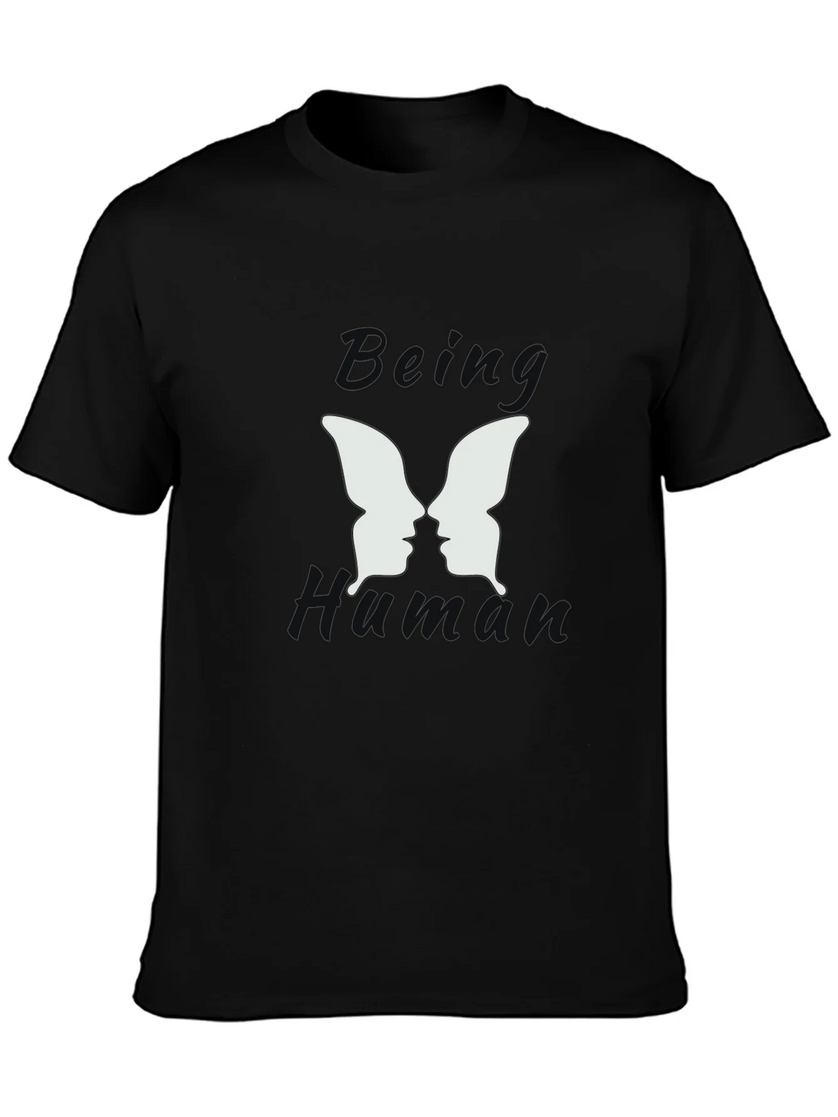 Being Human Black Graphic T-Shirt - Butterfly Face Design product image 3