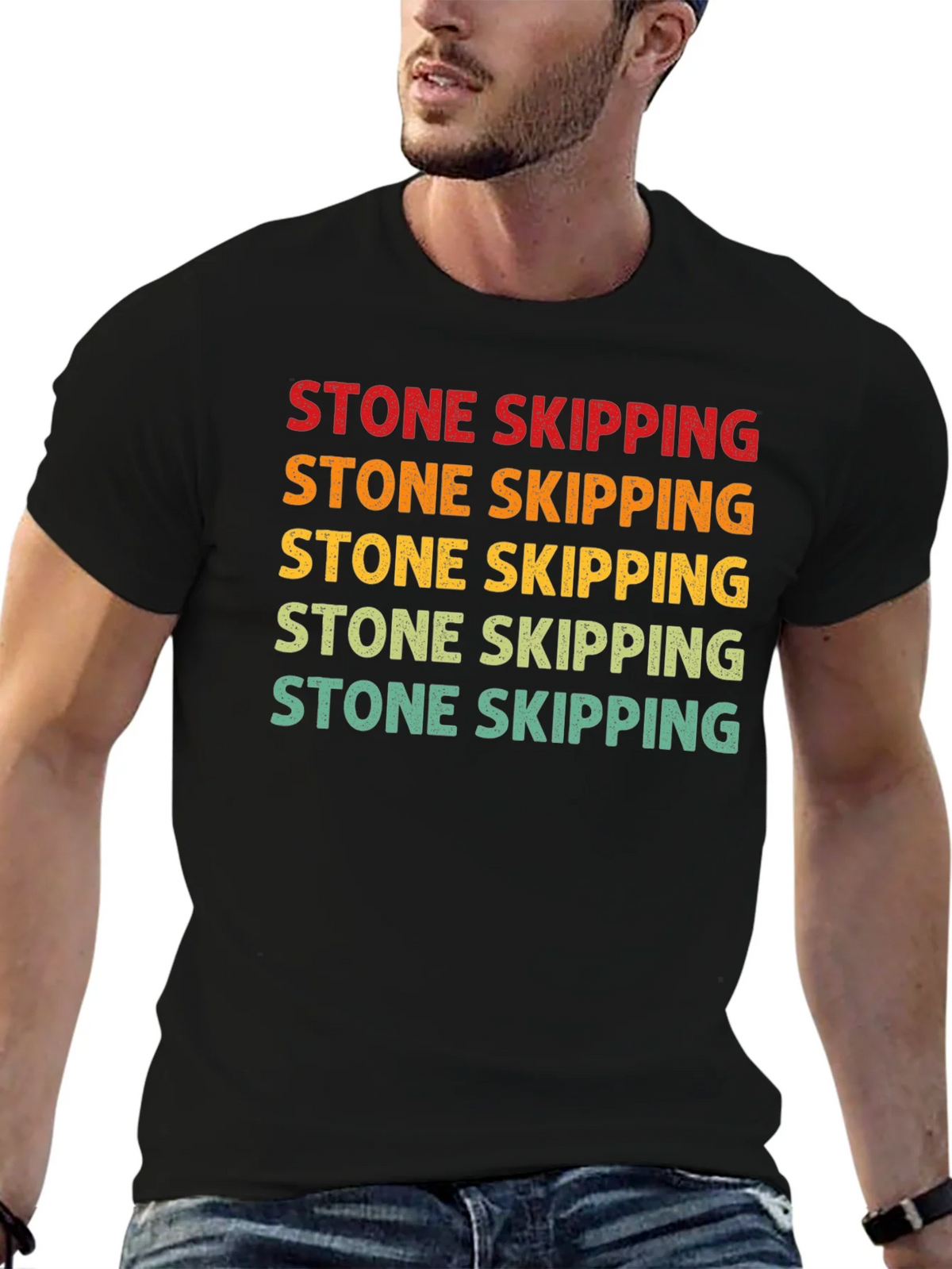 Stone Skipping Graphic Tee - Retro Style product image 5