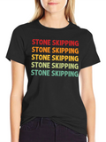 Stone Skipping Graphic Tee - Retro Style product image 1