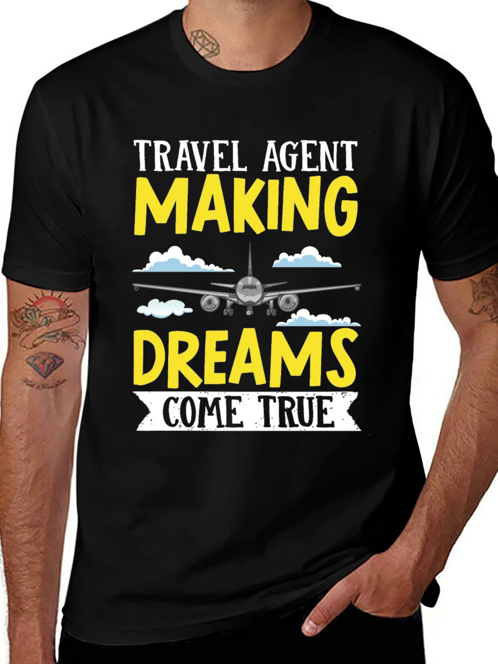 Travel Agent Dreams T-Shirt - Airplane Design product image 1