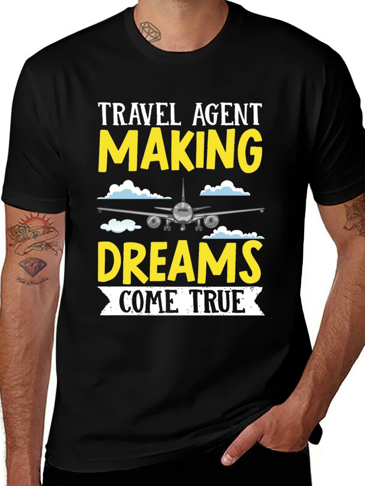 Travel Agent Dreams T-Shirt - Airplane Design product image 1