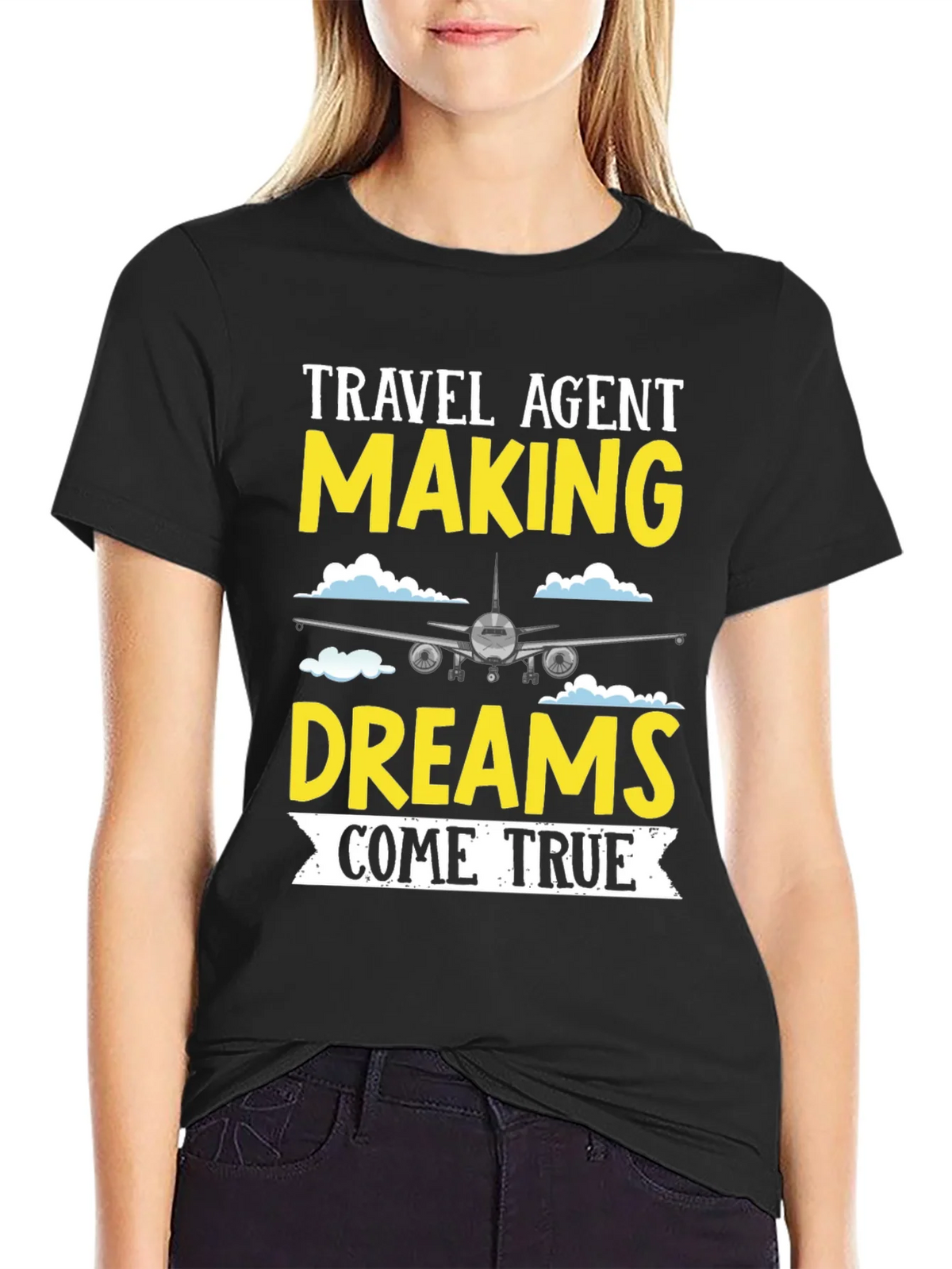 Travel Agent Dreams T-Shirt - Airplane Design product image 2