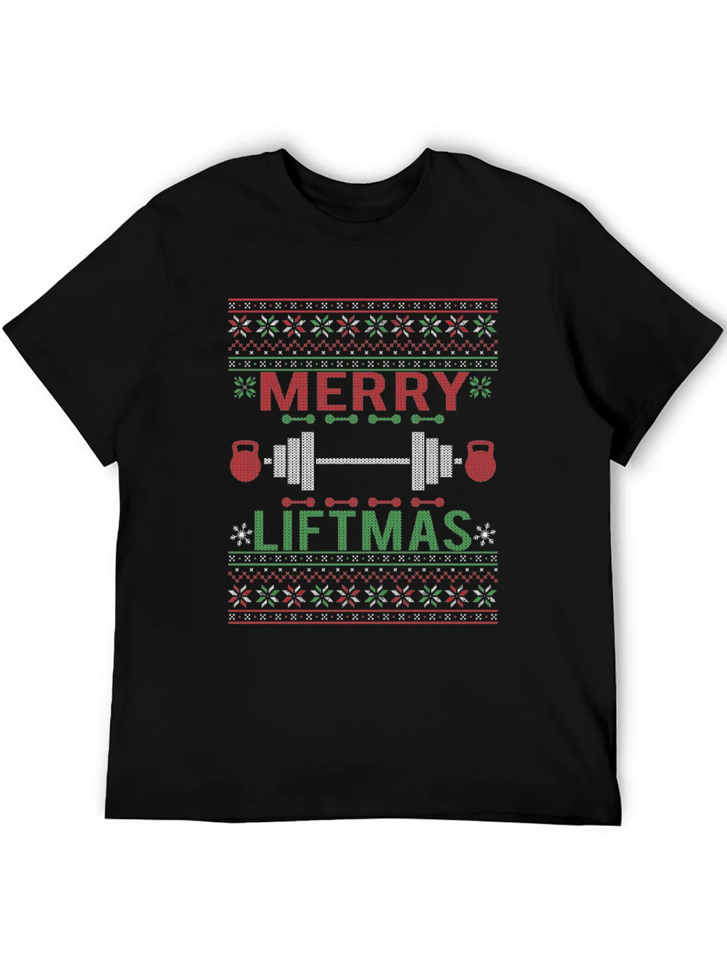 Merry Liftmas Ugly Christmas Sweater Style T-Shirt product image 5