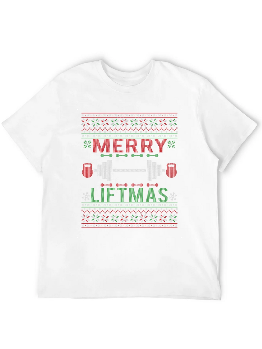 Merry Liftmas Ugly Christmas Sweater Style T-Shirt product image 11
